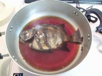 シマ鯛の煮付け（飾り包丁を忘れる・・・）